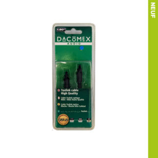 Câble Toslink optique mâle/mâle haute qualité 1.80M Dacomex