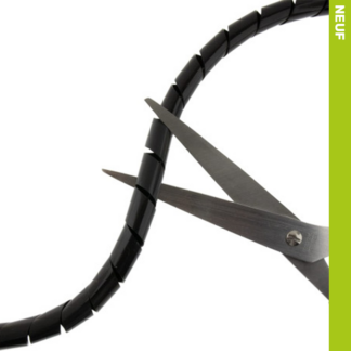 Gaine Spirale Flexible de 12 à 75 mm - 1 m - Noir