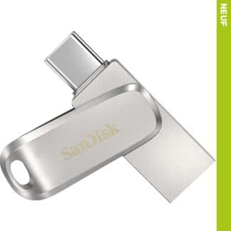 SanDisk Ultra Dual Drive Luxe Lecteur USB Flash 256 Go USB Type-A/USB Type-C 3.2 Gen